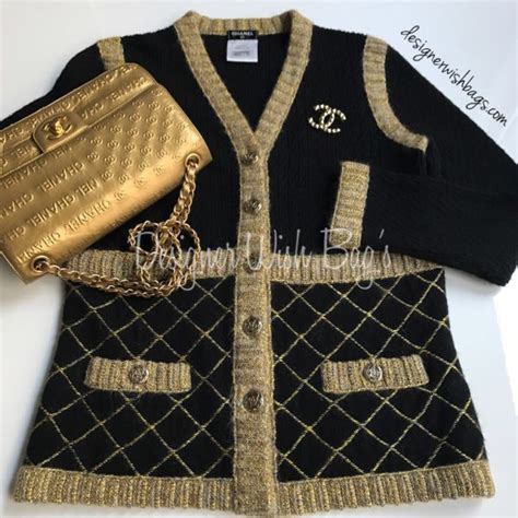 Chanel leather cardigan